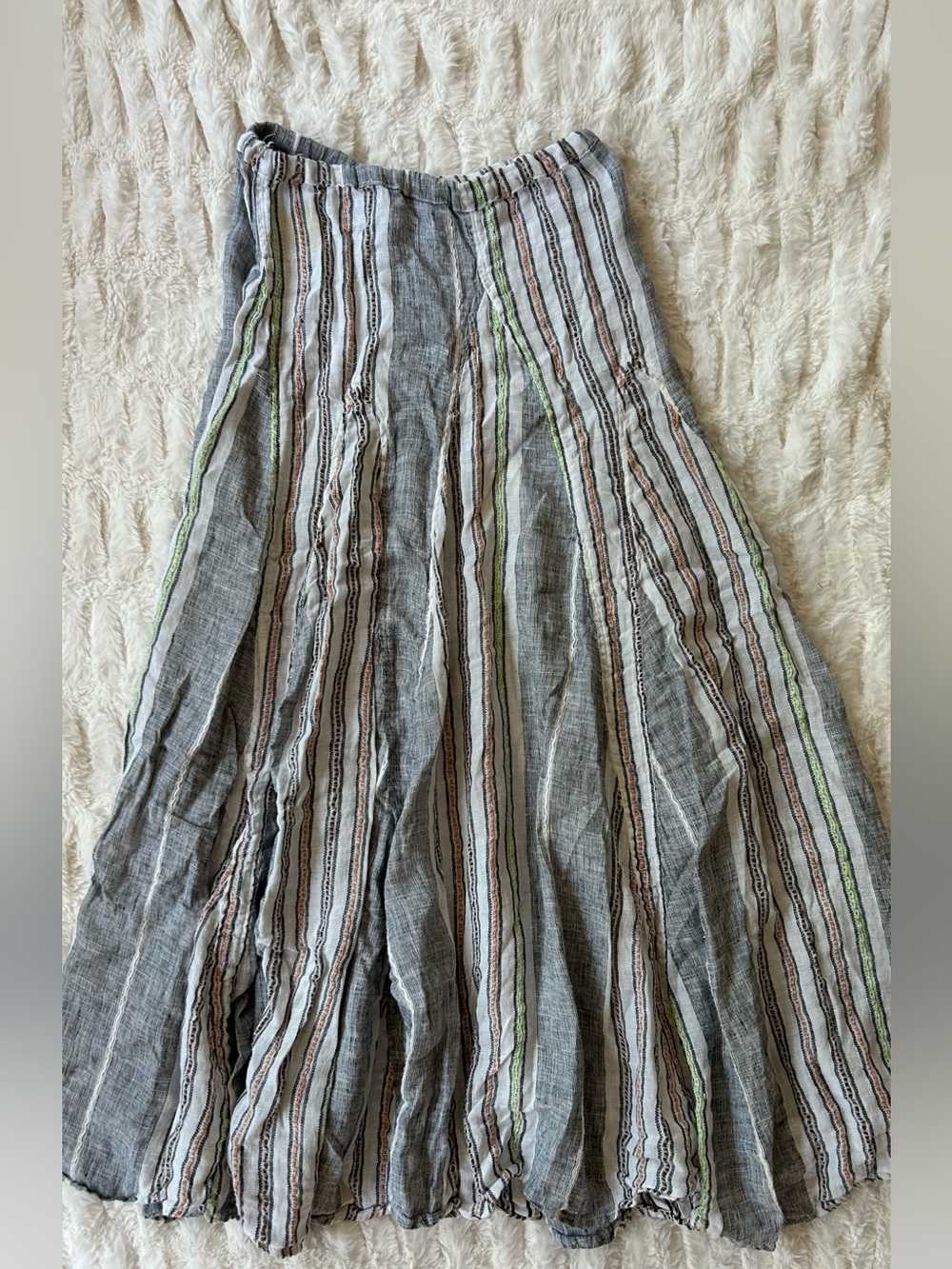 CP Shades Lily Linen Striped Maxi Skirt - Picture 2 of 10
